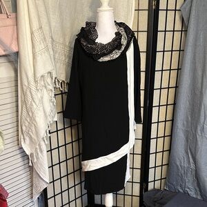 Vintage Tom and Linda Platt Asymmetrical Crepe Dress